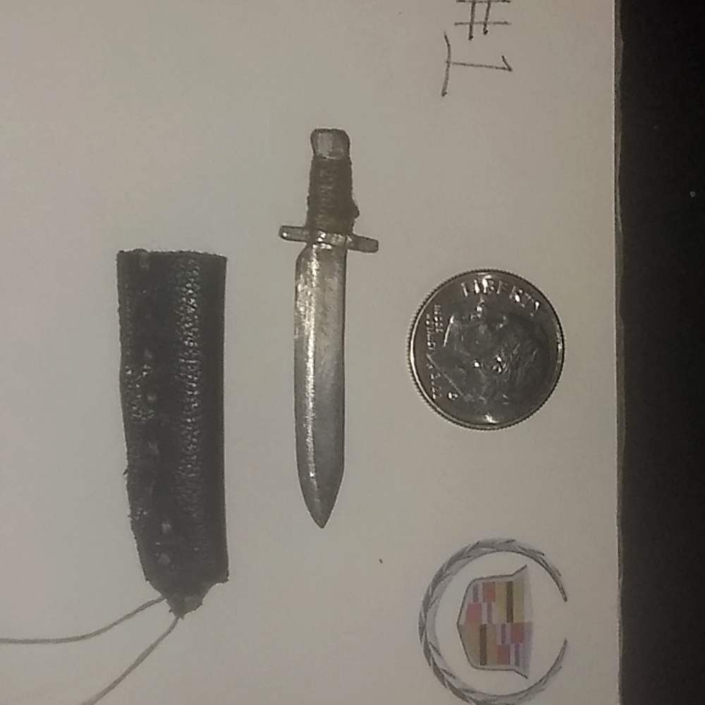 Miniature Mora Battleworx hand made high carbon solid steel bowie knife